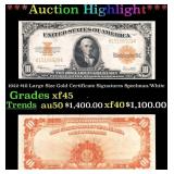 1922 $10 Large Size Gold Certificate Grades xf+ Si