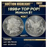 1898-p Morgan Dollar TOP POP! $1 ms67+ SEGS