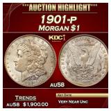 1901-p Morgan Dollar $1 au58 SEGS