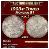 1903-p Morgan Dollar Toned $1 ms66+ SEGS