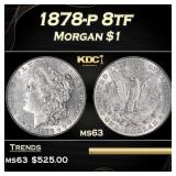 1878-p 8tf Morgan Dollar $1 Grades Select Unc