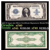 1923 $1 large size Silver Certificate Grades xf Si