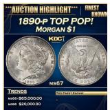 1890-p Morgan Dollar TOP POP! $1 ms67 SEGS
