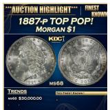 1887-p Morgan Dollar TOP POP! $1 ms68 SEGS