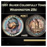 PCGS 1951 Proof Washington Quarter Silver Colorful