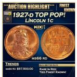 1927-d Lincoln Cent TOP POP! 1c ms66 rd SEGS
