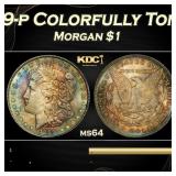 PCGS 1889-p Morgan Dollar Colorfully Toned $1 ms64
