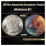 PCGS 1879-s Morgan Dollar Monster Rainbow Toned $1