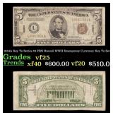 1934A $5 FRN Hawaii WWII Emergency Currency Key To