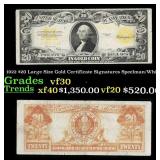 1922 $20 Large Size Gold Certificate Grades vf++ S