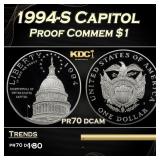 1994-S Capitol Proof Modern Commem Dollar $1 pr70