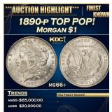 1890-p Morgan Dollar TOP POP! $1 ms66+ SEGS