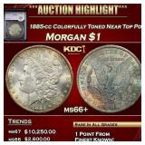 1885-cc Morgan Dollar Colorfully Toned Near Top Po