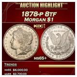 1878-p 8tf Morgan Dollar $1 ms65+ SEGS