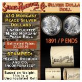 181- Rare Morgan UNC MARSHALL FIELDS 10 $1 Roll RE