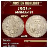 1901-p Morgan Dollar $1 ms62 USCG