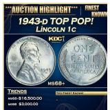 1943-d Lincoln Cent TOP POP! 1c ms68+ SEGS