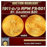 PCGS 1911-d/d RPM FS-501 Gold St. Gaudens Double E