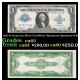 1923 $1 large size Silver Certificate Grades Selec