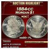 1884-cc Morgan Dollar $1 ms66+ PL SEGS
