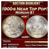 1900-s Morgan Dollar Near Top Pop! $1 Grades ms66+