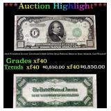1934 $1000 Green Seal Federal Reserve Note Preside