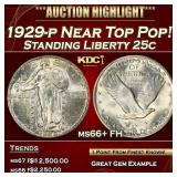 1929-p Standing Liberty Quarter Near Top Pop! 25c