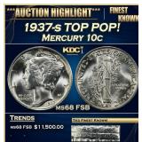 1937-s Mercury Dime TOP POP! 10c ms68 FSB SEGS