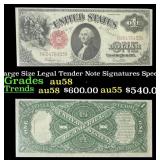 1917 $1 Large Size Legal Tender Note Grades Choice