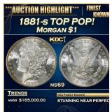 1881-s Morgan Dollar TOP POP! $1 ms69 SEGS