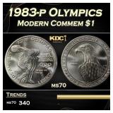 1983-p Olympics Modern Commem Dollar $1 ms70 SEGS