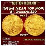 1913-s Gold St. Gaudens Double Eagle Near Top Pop!