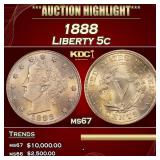 1888 Liberty Nickel 5c ms67 SEGS