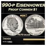 1990-p Eisenhower Proof Modern Commem Dollar $1 pr