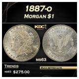 1887-o Morgan Dollar $1 Grades ms63