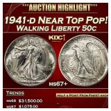 1941-d Walking Liberty Half Dollar Near Top Pop! 5