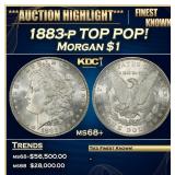 1883-p Morgan Dollar TOP POP! $1 ms68+ SEGS