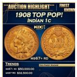 1908 Indian Cent TOP POP! 1c ms67+ rd SEGS