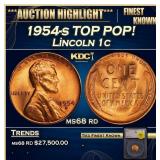 1954-s Lincoln Cent TOP POP! 1c ms68 rd SEGS
