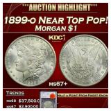 1878-p 7/8tf Morgan Dollar Near Top Pop! $1 ms66 S