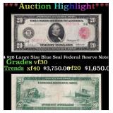 1914 $20 Large Size Blue Seal Federal Resrve Note