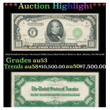 1934 $1000 Green Seal Federal Reserve Note Preside