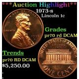 *Highlight* 1973-s Proof Lincoln Cent 1c pr70 rd D