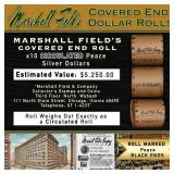 163- MARSHALL FIELDS 10 Coin Circ Peace $1 Roll Ra