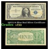 1957A $1 Blue Seal Silver Certificate Grades vf++