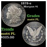1878-s Morgan Dollar $1 Grades ms64 PL