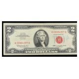1963 $2 Red Seal United States Note Grades vf++