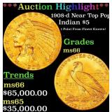 *Highlight* 1908-d Gold Indian Half Eagle Near Top