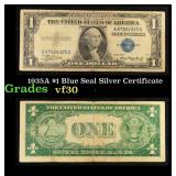 1935A $1 Blue Seal Silver Certificate Grades vf++