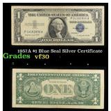 1957A $1 Blue Seal Silver Certificate Grades vf++